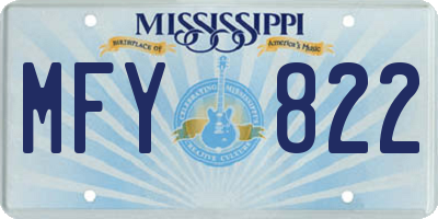 MS license plate MFY822