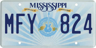 MS license plate MFY824