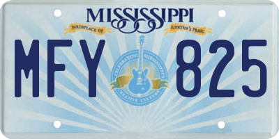 MS license plate MFY825