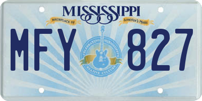 MS license plate MFY827