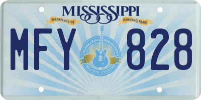 MS license plate MFY828