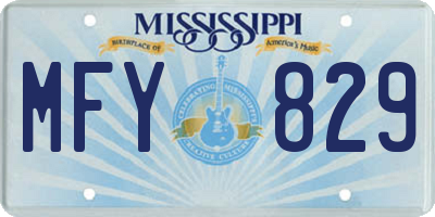 MS license plate MFY829