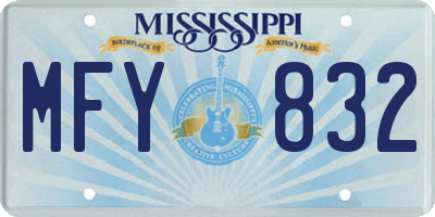 MS license plate MFY832