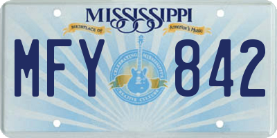 MS license plate MFY842
