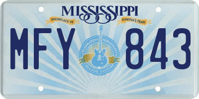 MS license plate MFY843