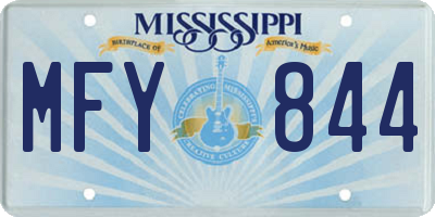 MS license plate MFY844