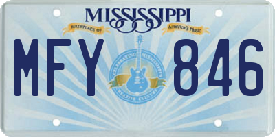 MS license plate MFY846