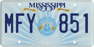MS license plate MFY851