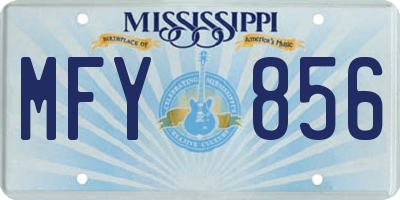 MS license plate MFY856