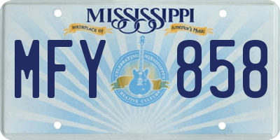 MS license plate MFY858