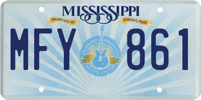MS license plate MFY861
