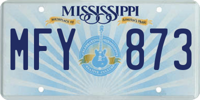 MS license plate MFY873