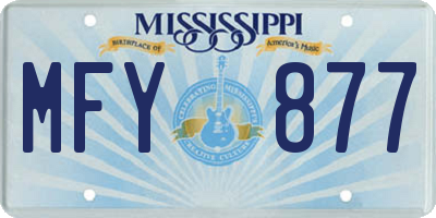 MS license plate MFY877