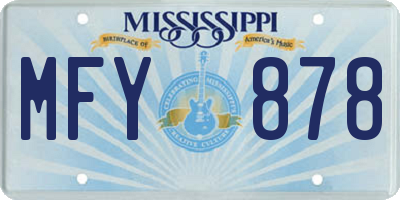MS license plate MFY878