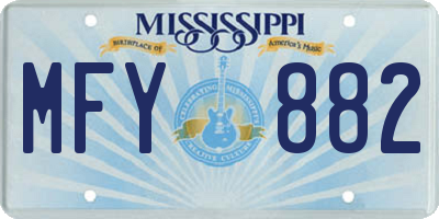 MS license plate MFY882