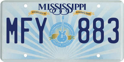 MS license plate MFY883