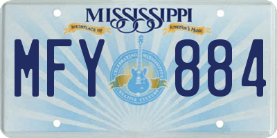 MS license plate MFY884