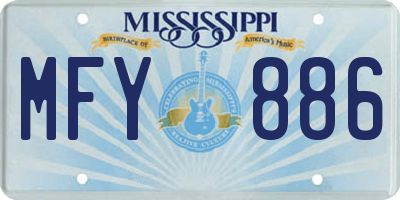MS license plate MFY886