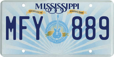 MS license plate MFY889