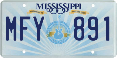 MS license plate MFY891