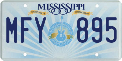 MS license plate MFY895
