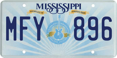 MS license plate MFY896