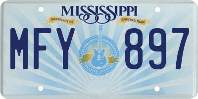 MS license plate MFY897