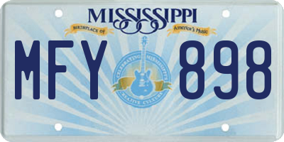 MS license plate MFY898
