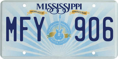 MS license plate MFY906