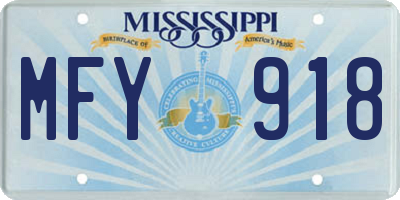 MS license plate MFY918