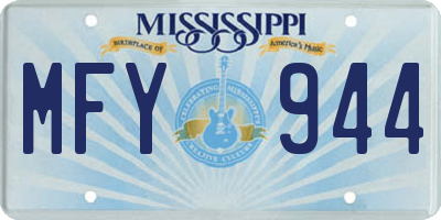 MS license plate MFY944