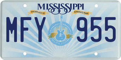 MS license plate MFY955