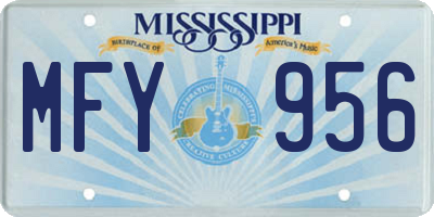MS license plate MFY956