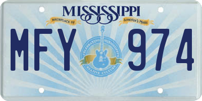 MS license plate MFY974
