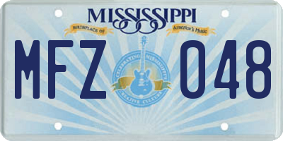 MS license plate MFZ048