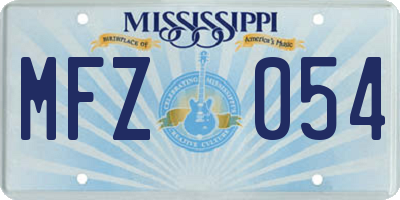 MS license plate MFZ054