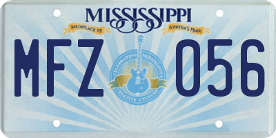 MS license plate MFZ056