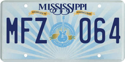 MS license plate MFZ064