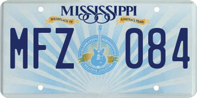 MS license plate MFZ084