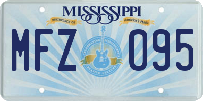MS license plate MFZ095