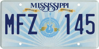 MS license plate MFZ145