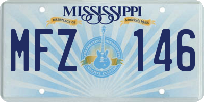 MS license plate MFZ146