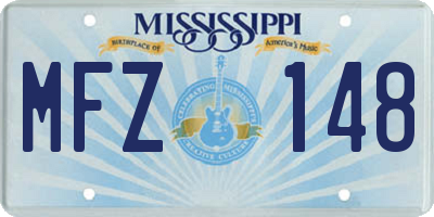 MS license plate MFZ148