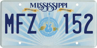MS license plate MFZ152