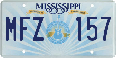 MS license plate MFZ157