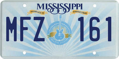 MS license plate MFZ161