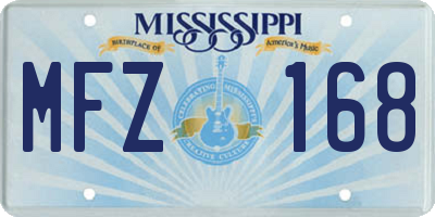 MS license plate MFZ168