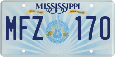 MS license plate MFZ170