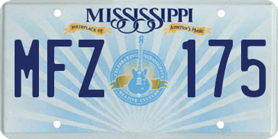 MS license plate MFZ175