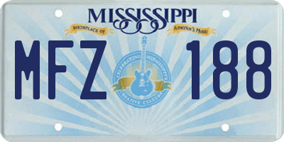 MS license plate MFZ188